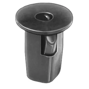 AUVECO 19194 Fender Liner Screw Grommet, #12 Screw x 16 mm Dia Head x 18 mm L Stem x (9 x 9 mm) Hole, Nylon, Black