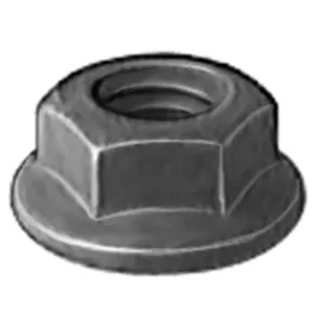 AUVECO HEX FLANGE NUT M6-1.0 BLACK PHOS CLASS 9
