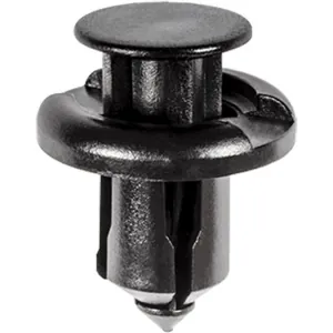 AUVECO 19233 Push-Type with Drive Pin Front Bumper Retainer, 20 mm Dia Head x 13 mm L Stem, Nylon, Black