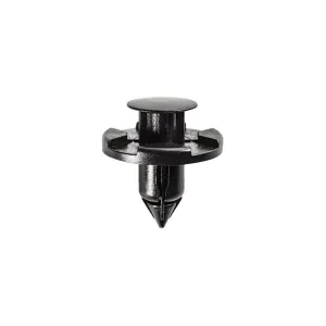 AUVECO 19274 Push-Type with Drive Pin Retainer, 20 mm Dia Head x 9 mm L Stem x 8 mm Hole, Nylon, Black
