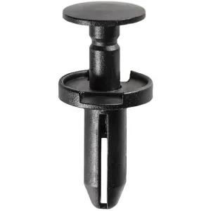 AUVECO 19422 Push-Type with Drive Pin Fascia Retainer, 23/32 in Dia Head x 29/32 in L Stem, Nylon, Black