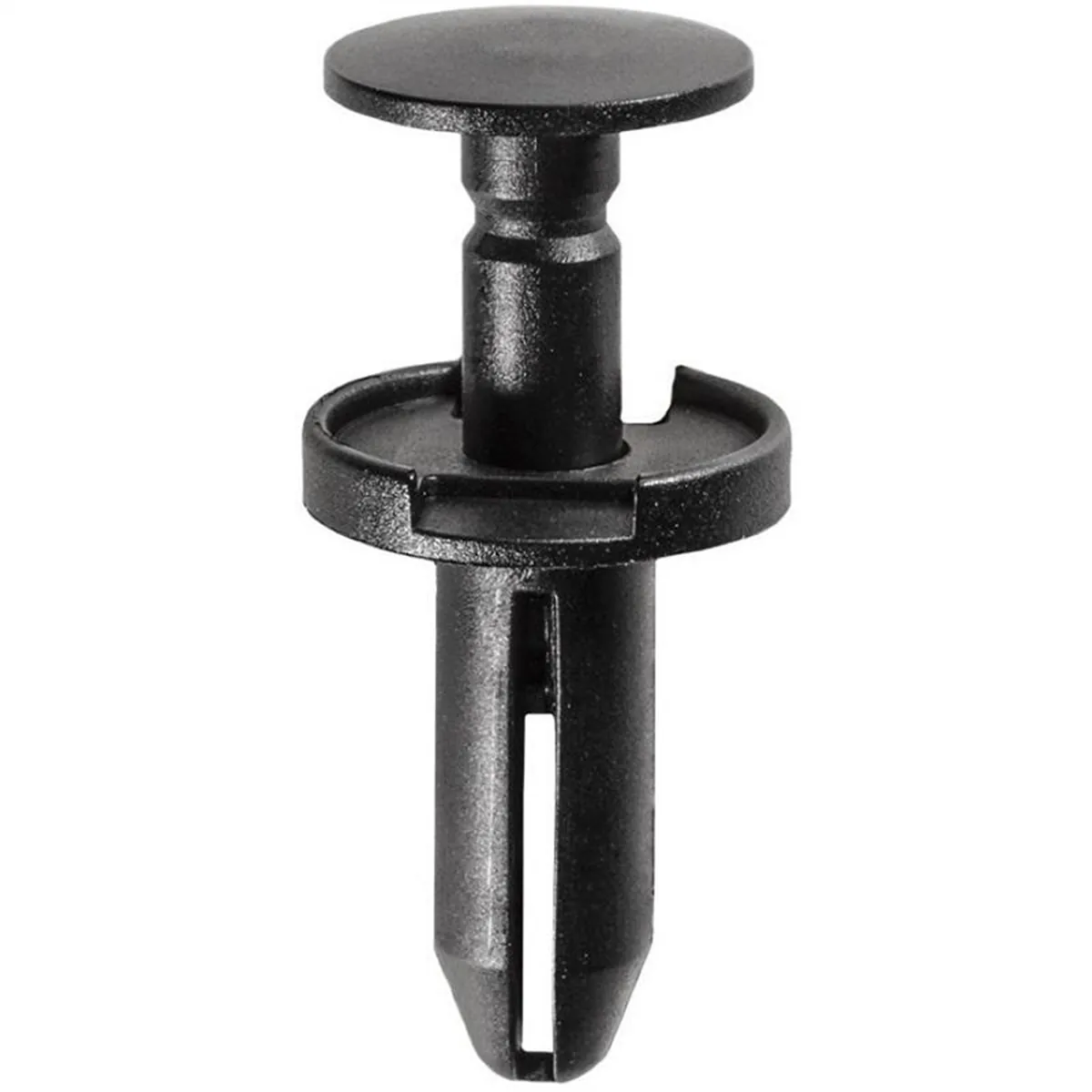 AUVECO 19422 Push-Type with Drive Pin Fascia Retainer, 23/32 in Dia Head x 29/32 in L Stem, Nylon, Black