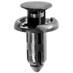 AUVECO 19453 Push-Type with Drive Pin Garnish Side Protector Retainer, 18 mm Dia Head x 15 mm L Stem, Nylon, Black