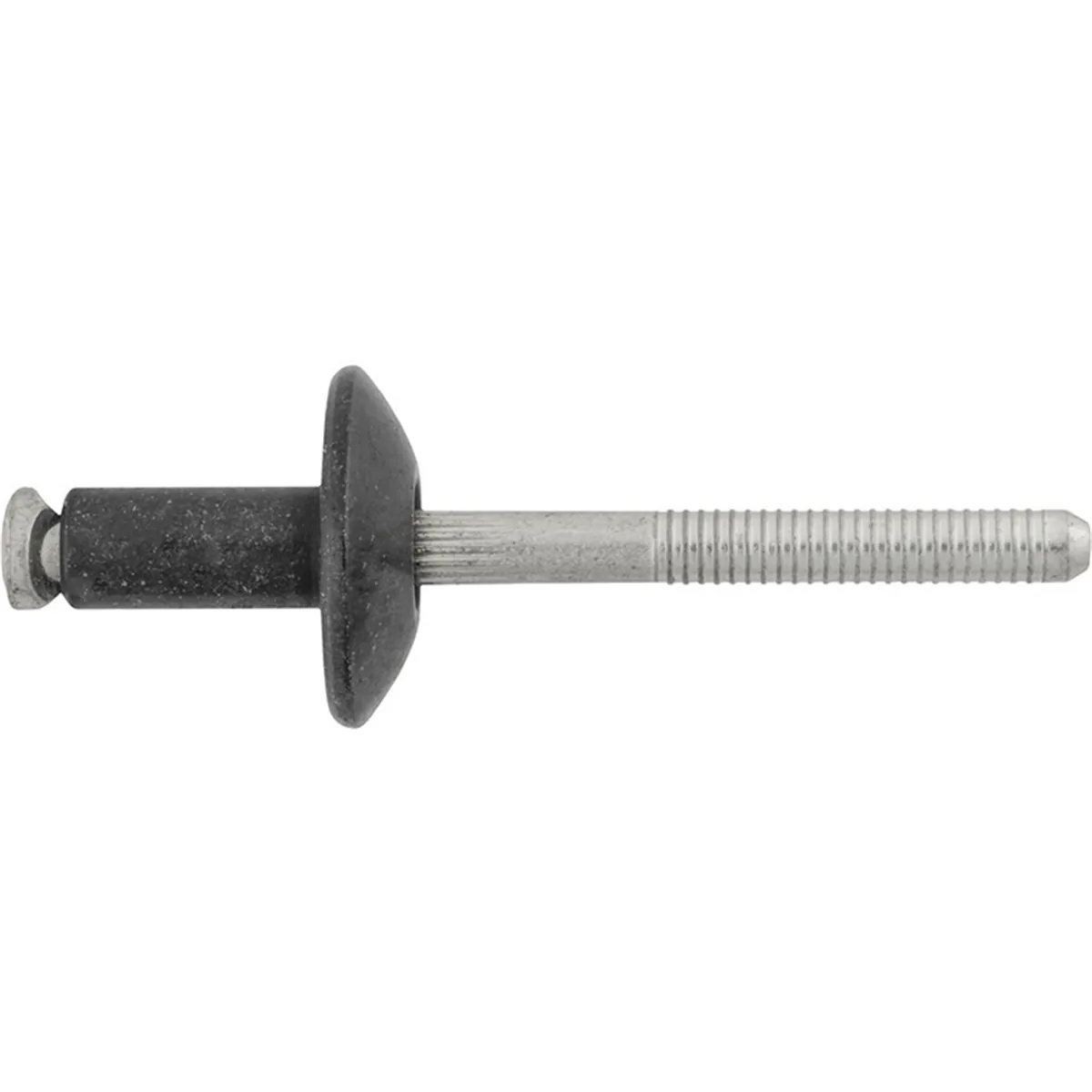 AUVECO 19458 Peel-Type Rivet, 1/4 in Dia x 1/8 to 21/64 in Grip Range, Aluminum Rivet/Mandrel, Black