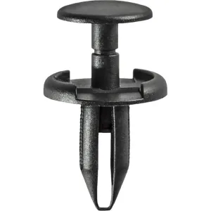 AUVECO 19639 Push-Type with Closed End Fender and Front Bumper Cover Retainer, 17 mm Dia Head, Nylon, Black
