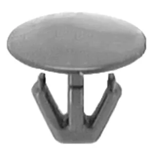 AUVECO 19682 Single Head Type 4 Hood Seal Retaining Clip, 11 mm Dia Bottom Head x 7 mm Dia Stem, Nylon, Black