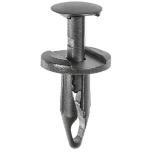 AUVECO 19801 Push-Type with Closed End Type 3 Wheel Opening Molding Retainer, 19/32 in Dia Head x 3/4 in L Stem