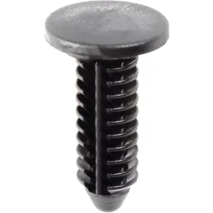 AUVECO 19836 Single Head Type 1 Trim Panel Retainer, 7/16 in Dia Bottom Head x 7/32 in Dia Stem, Nylon, Black