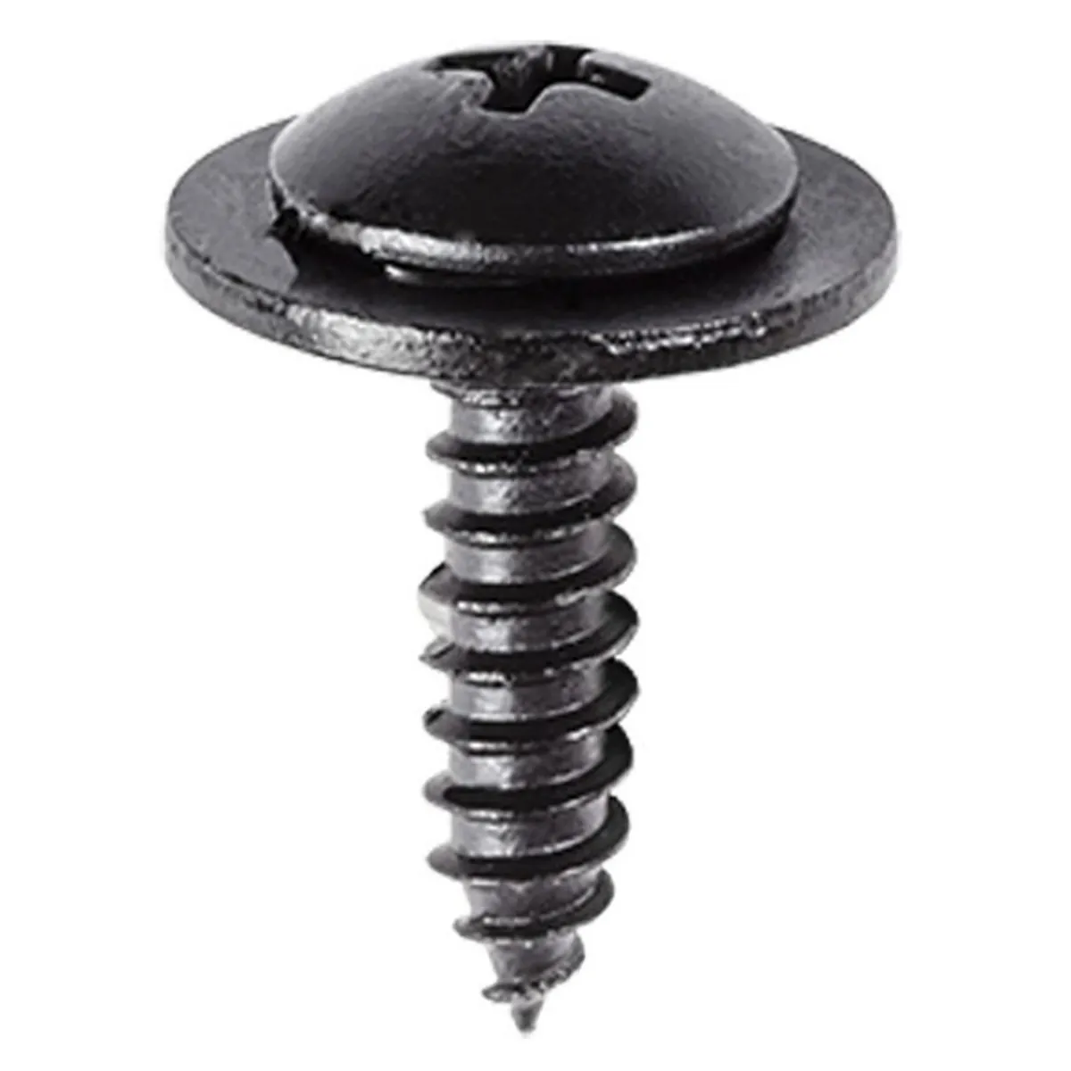 AUVECO 20259 Phillips Truss Head Sems A/AB Point Specialty Tapping Screw, M4.8 x 1.6 mm x 19 mm L, Black E-Coat