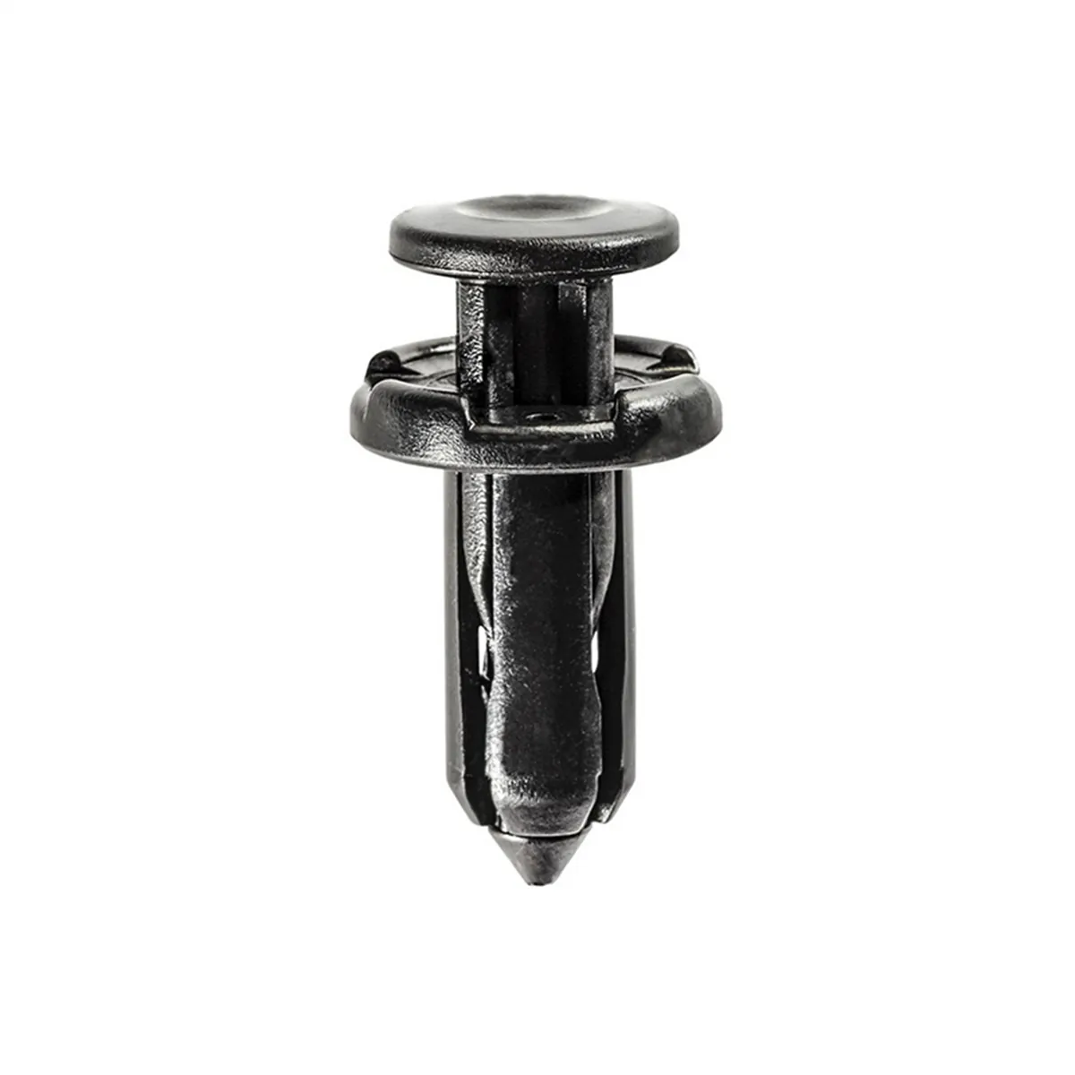AUVECO 20327 Push-Type with Drive Pin Type 4 Bumper Fascia Retainer, 18 mm Dia Head x 22 mm L Stem, Nylon, Black