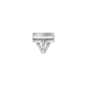 AUVECO 20328 Rocker Panel Molding Clip, (9/16 x 13/16 in Top x 13/16 in Bottom) Head, Nylon, White