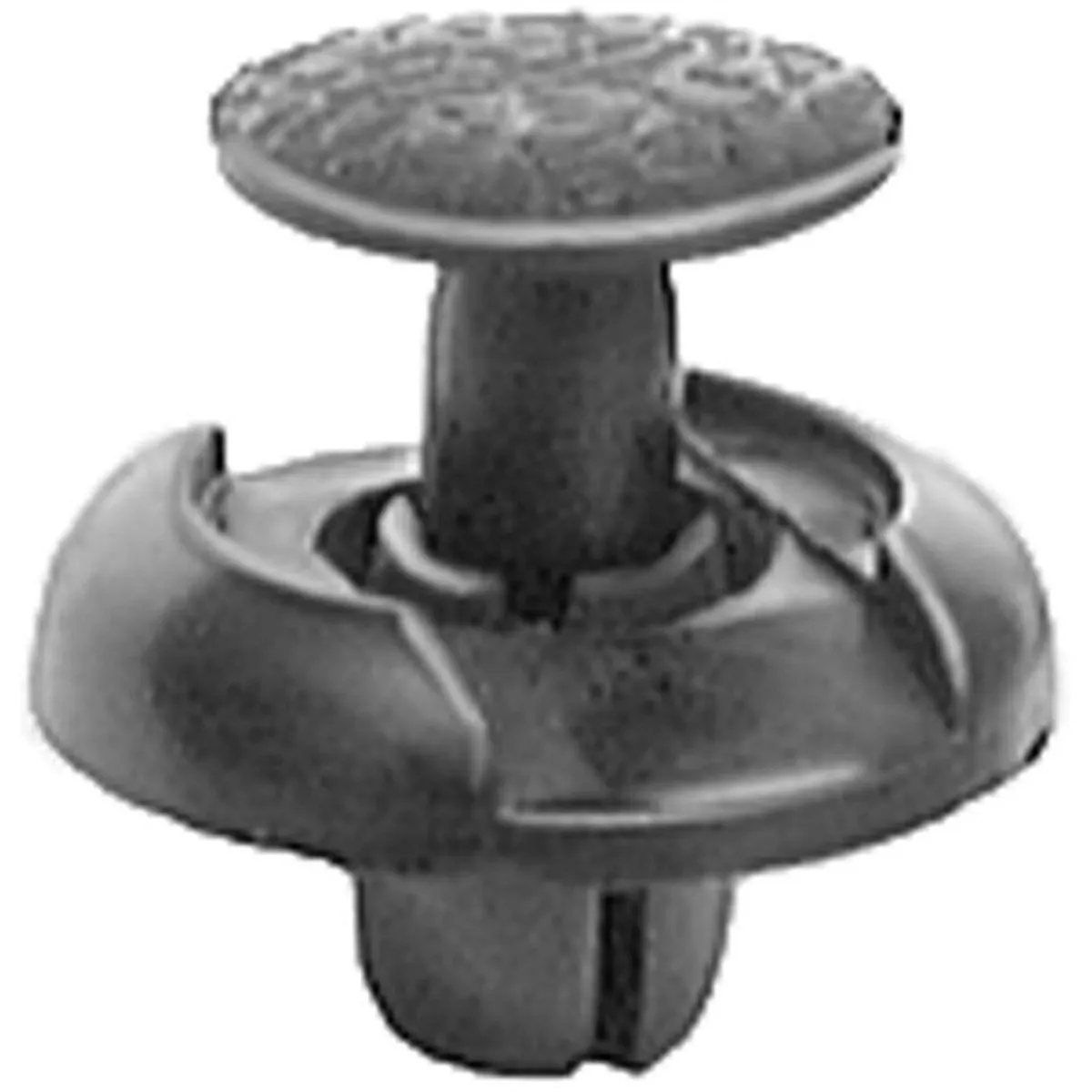 AUVECO 20335 Push-Type with Drive Pin Fender Liner Retainer, 18 mm Dia Head x 7 mm L Stem x 7 mm Hole, Nylon, Black