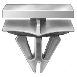 AUVECO 20377 Rocker Panel Molding Clip, (9/16 x 13/16 in Top x 13/16 x 13/16 in Bottom) Head, Nylon, White