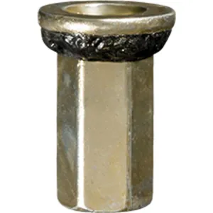 AUVECO 20415 Tailgate and General Purpose Specialty Nutsert, M6 x 1 mm Screw x 12 mm Dia Head, Metal, Zinc/Yellow