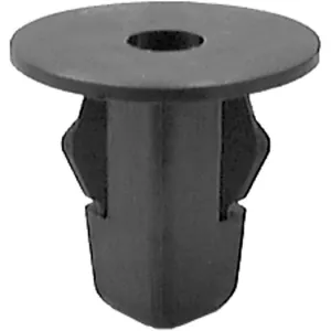 AUVECO 20440 Hood and Fender Screw Grommet, M5.5 Screw x 20 mm Dia Head x 18 mm L Stem x 9 mm Hole, Nylon, Black