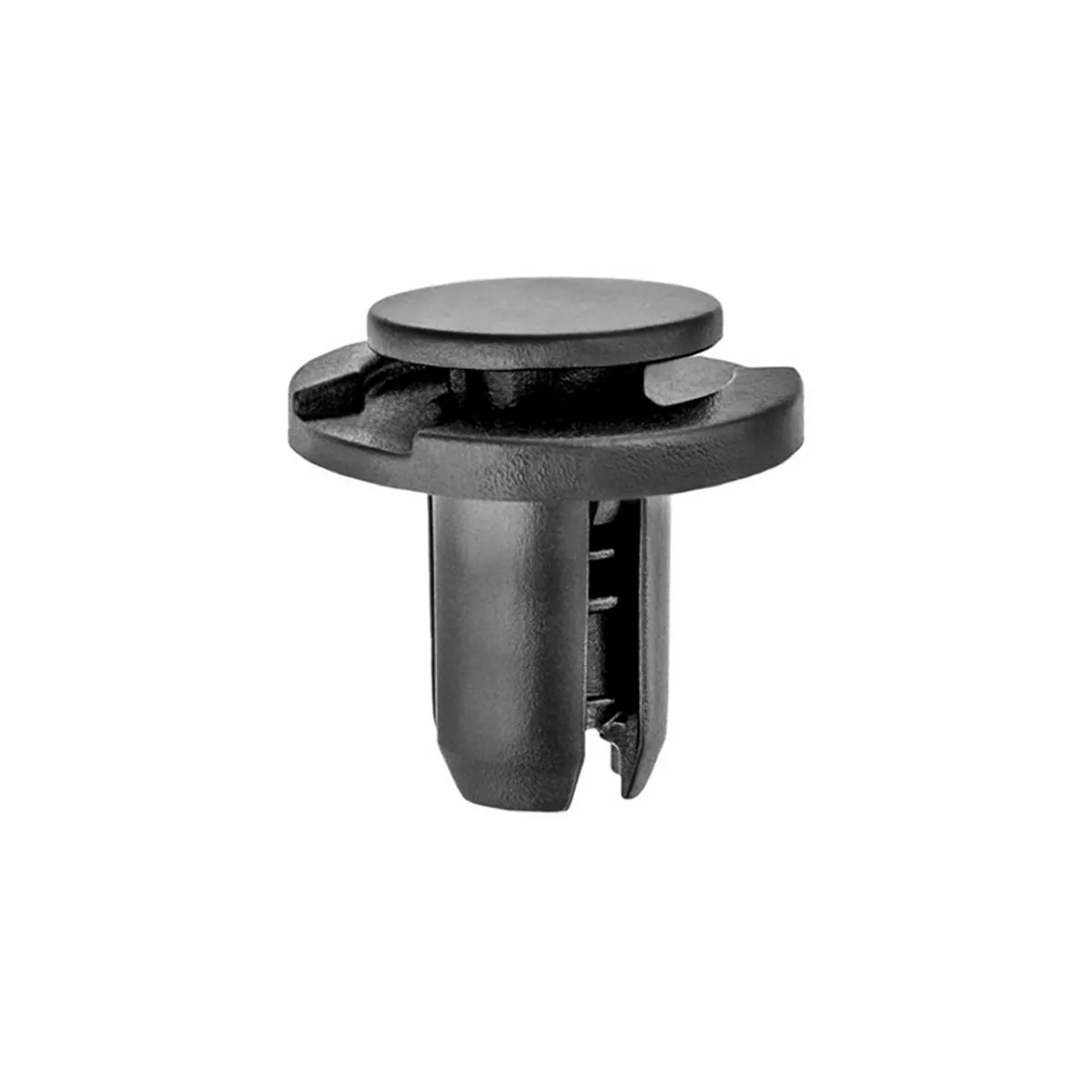 AUVECO 20608 Push-Type with Drive Pin Grille Mounting Retainer, 20 mm Dia Head x 14 mm L Stem, Nylon, Black