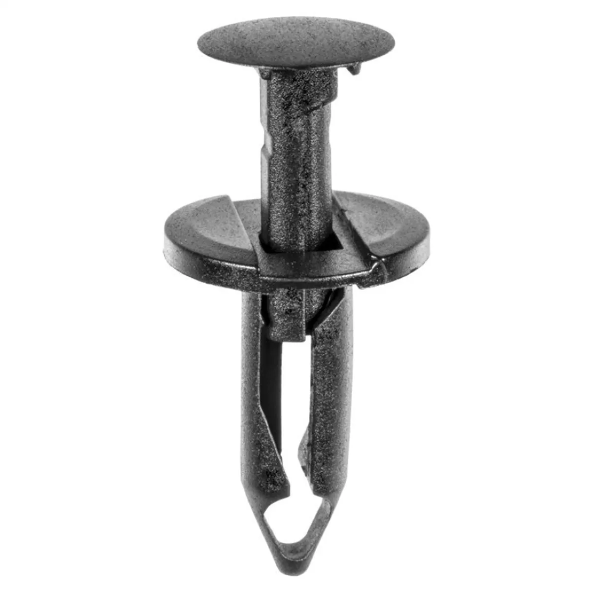 AUVECO 20632 Push-Type with Closed End Bumper Cover and Fender Shield Retainer, 20 mm Dia Head, Nylon, Black