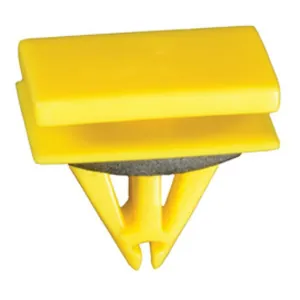 AUVECO 20756 Rocker Panel Molding Clip, (9/16 x 25/32 in Top x 5/8 x 13/16 Bottom) Head, Nylon, Yellow
