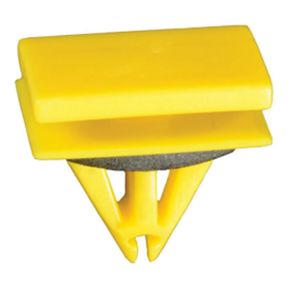 AUVECO 20756 Rocker Panel Molding Clip, (9/16 x 25/32 in Top x 5/8 x 13/16 Bottom) Head, Nylon, Yellow
