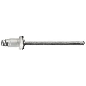 AUVECO 20788 Specialty Rivet, 1/8 in Dia x 3/64 to 1/8 in Grip Range, Aluminum Rivet/Steel Mandrel