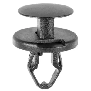 AUVECO 20826 Push-Type with Closed End Fender Apron Retainer, 19 mm Dia Head x 14 mm L Stem, Nylon, Black