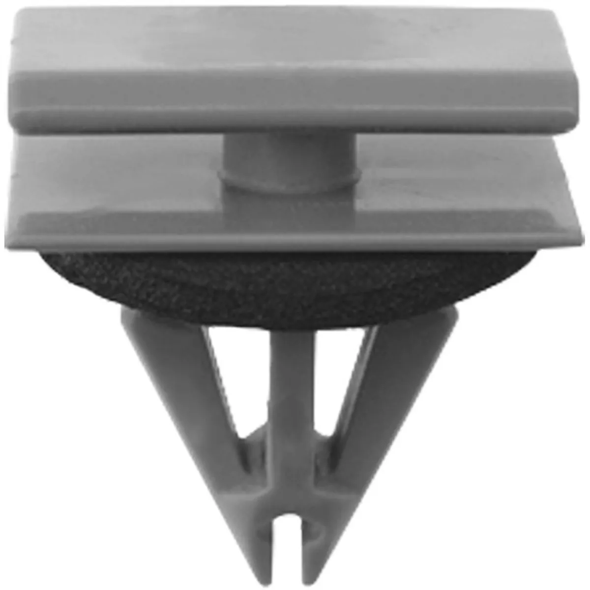 AUVECO 20885 Windshield Pillar Molding Clip, (12 x 20 mm Top x 14 x 20 mm Bottom) Head, Nylon, Gray