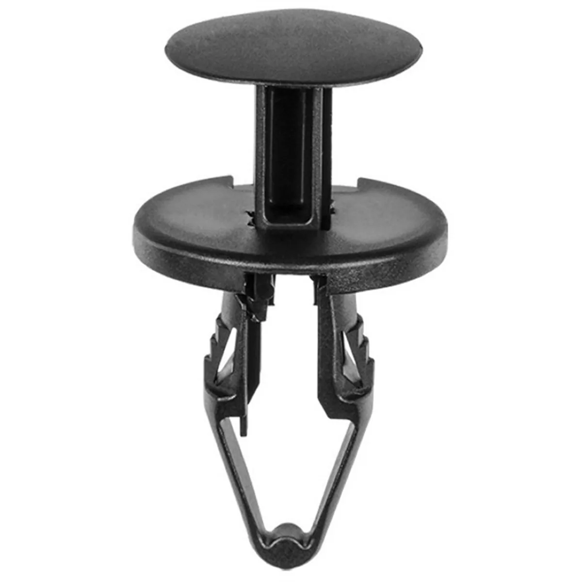 AUVECO 20889 Push-Type with Closed End Cowl Vent and Fender Retainer, 20 mm Dia Head x 22 mm L Stem, Nylon, Black