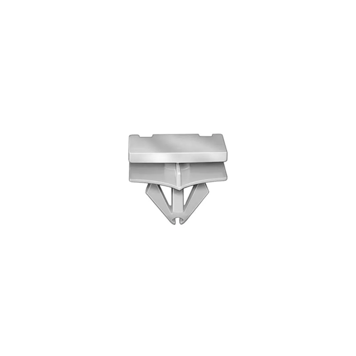 AUVECO 20952 Rocker Panel Molding Clip, (9/16 x 23/32 in Top x 23/32 x 3/4 in Bottom) Head, Nylon, White