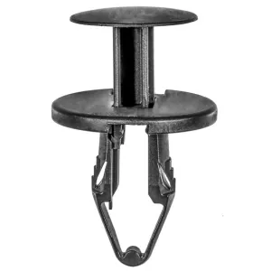 AUVECO 20994 Push-Type with Closed End Panel Attachment and General Purpose Retainer, 25 mm Dia Head, Nylon, Black