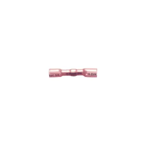 AUVECO 21003 Sealed Crimp and Solder Insulation Butt Connector, Polyolefin, Red