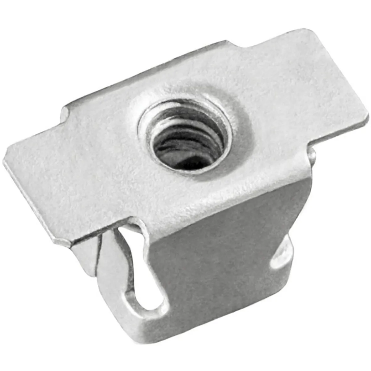 AUVECO 21027 Fender Bracket Retainer Nut, #8 Screw, Metal/Spring Steel, Zinc Organic