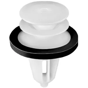 AUVECO 21169 Triple Head Type-10 Door Trim Panel Retainer with Sealer, Nylon, White