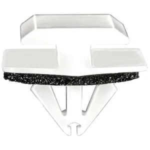 AUVECO 21198 Door Cladding Molding Clip, (15 x 20 mm Top x 20 x 24 mm Bottom) Head, Nylon, White