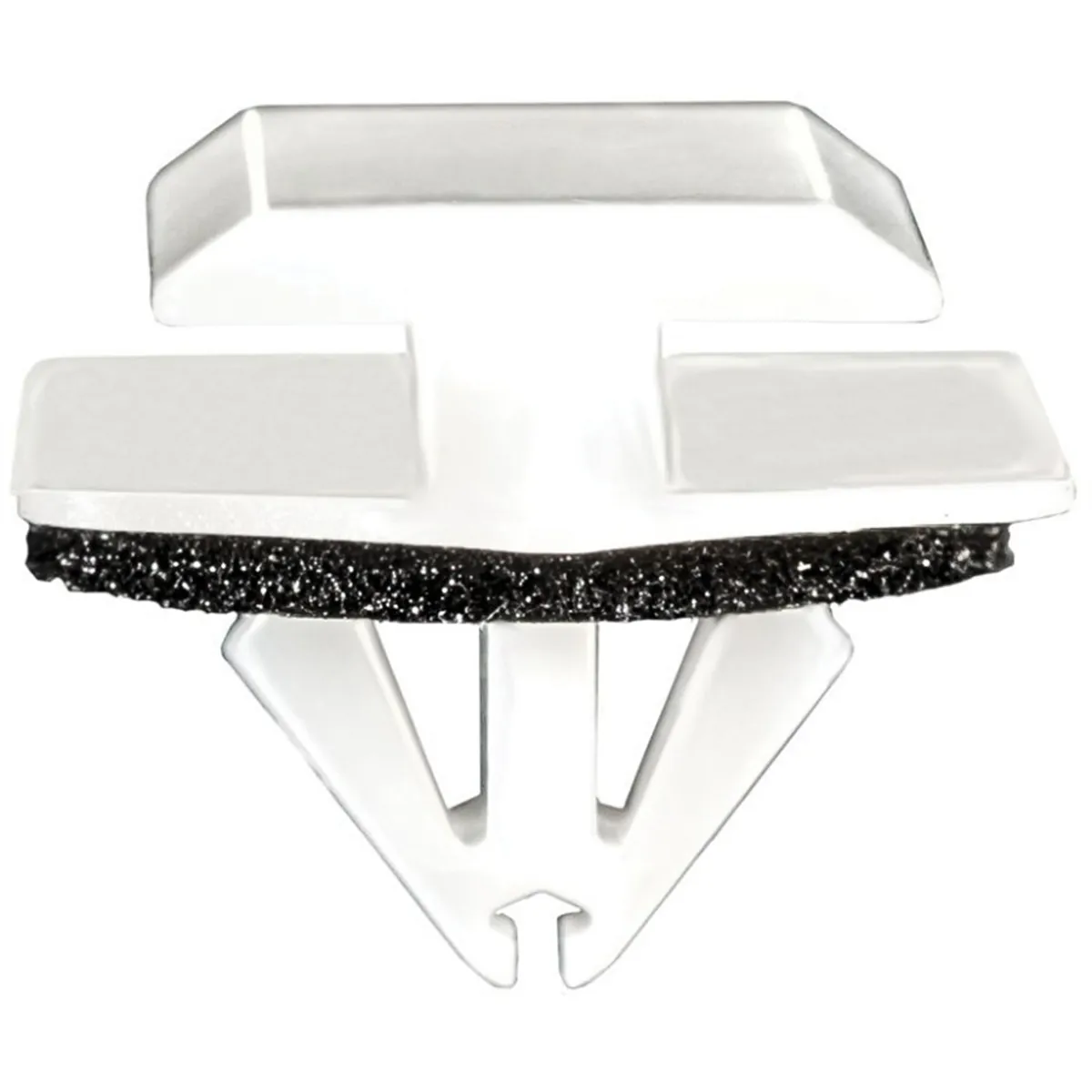 AUVECO 21198 Door Cladding Molding Clip, (15 x 20 mm Top x 20 x 24 mm Bottom) Head, Nylon, White