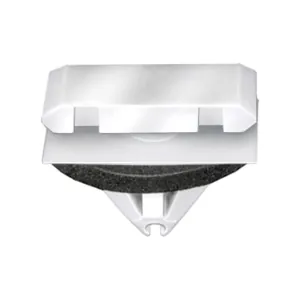 AUVECO 21242 Rocker Panel Molding Clip, (12 x 20 mm Top and Bottom) Head x 11 mm L Stem x 9 mm Hole, Nylon, White