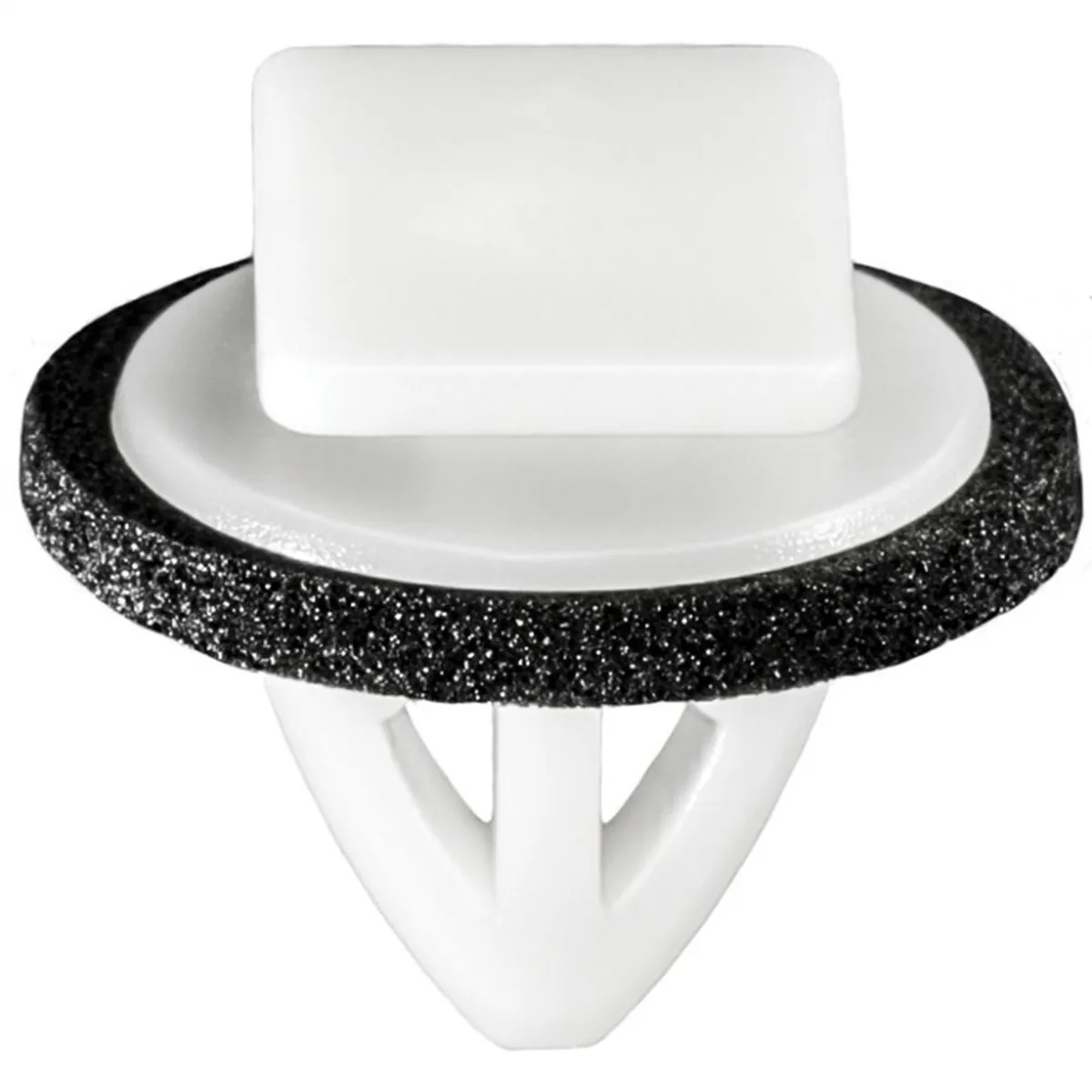 AUVECO 21244 Rocker Panel Molding Clip, (11 x 15.5 mm Top x 16 mm Dia Bottom) Head, Nylon, White