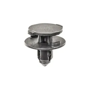 AUVECO 22039 Push-Type Retainer, (16 x 19 mm Dia Top x 20 mm Dia Bottom) Head x 12 mm L Stem, Nylon, Black