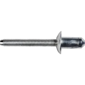 AUVECO 22067 Specialty Rivet, 1/4 in Dia x 0.06 to 0.138 in Grip Range, Steel, Zinc