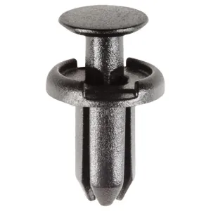 AUVECO 22125 Push-Type Type 4 Front Bumper Retainer, 10 mm Dia Head x 10 mm L Stem x 5 mm Hole, Nylon, Black