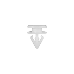 AUVECO 22994 Door Trim Applique Clip, (10 mm Dia Top and Bottom) Head, Nylon, White