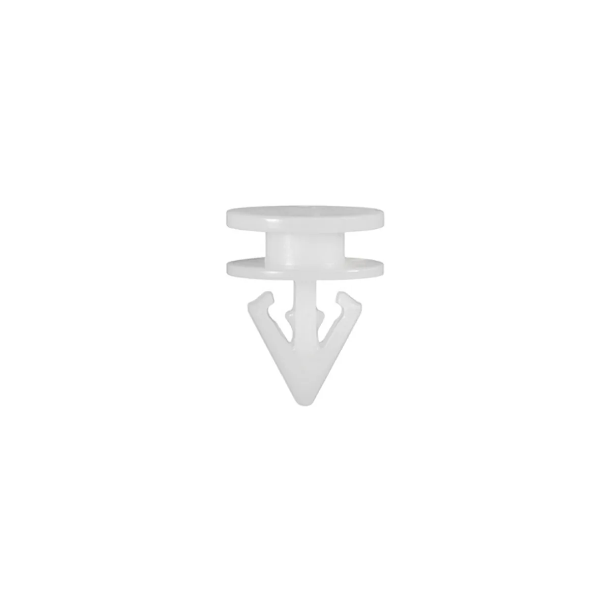 AUVECO 22994 Door Trim Applique Clip, (10 mm Dia Top and Bottom) Head, Nylon, White