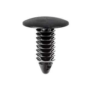 AUVECO 24204 Single Head Fender and Bumper Shield Retainer, 11/16 in Dia Bottom Head x 29/32 in OAL, Nylon, Black