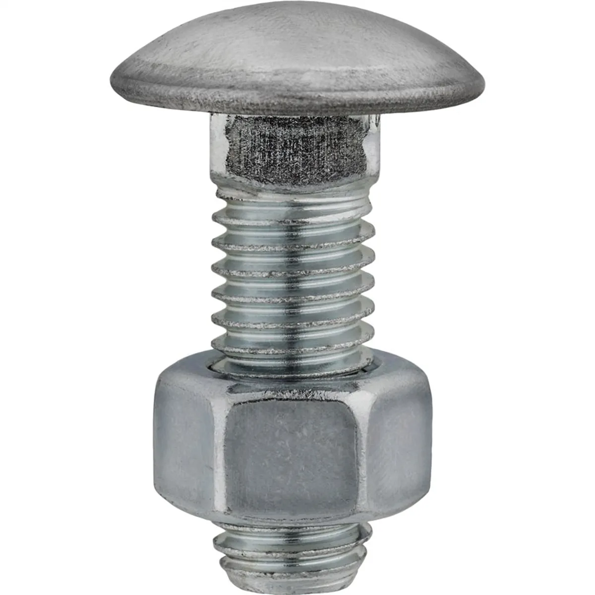 AUVECO 3099 Round Head Bumper Bolt, 7/16 in - 14 TPI x 1-1/4 in L, Stainless Steel Cap/Zinc