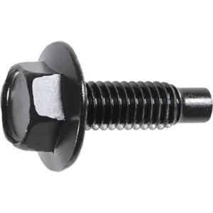 AUVECO 5711 Hex Washer Head Spin Lock Dog Point Body Bolt, 5/16 in - 18 TPI x 1 in L x 1/2 in Hex, Black Phosphate