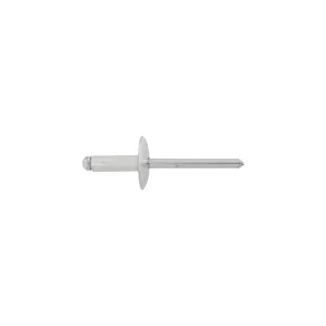 AUVECO 8313 Large Dome Head Blind Pan-L Rivet, 3/16 in Dia x 9/16 in L x 1/4 to 3/8 in Grip Range, Aluminum, Silver