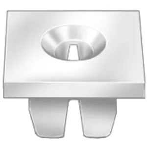 AUVECO 8435 Square Head License Plate Nut, 1/4 in Screw x (0.08 in THK x 5/8 in) Head x 0.395 in W x 0.425 in OAL
