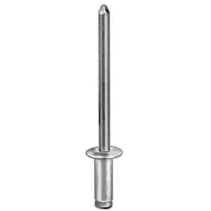 AUVECO 8880 Dome Head Blind Pan-L Rivet, 1/8 in Dia, Steel Rivet/Mandrel, Silver