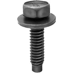 AUVECO 9480 Hex Head Sems Dog Point Body Bolt, 1/4 in - 20 TPI Screw x 1 in L, Phosphate