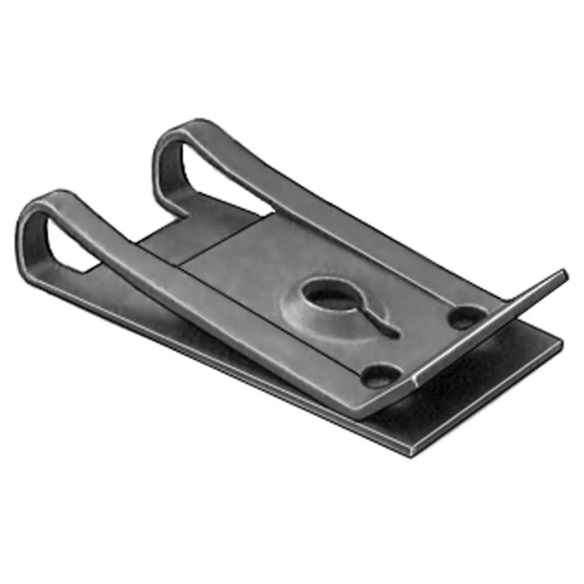 AUVECO 9879 Spring-Type U-Nut, #8 Screw, Phosphate