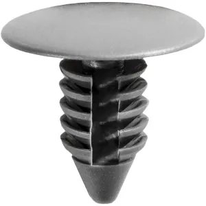 AUVECO AP10832 Single Head Type 1 Fender and Bumper Shield Retainer, 11/16 in Dia Bottom Head, Nylon, Gray